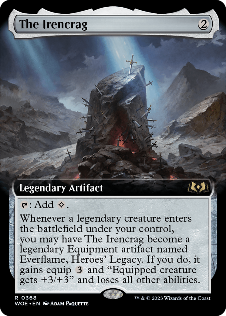 The Irencrag - Rare Legendary Artifact card from Wilds of Eldraine