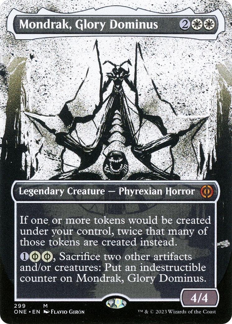 Mondrak, Glory Dominus - Mythic Legendary Creature — Phyrexian Horror card from Phyrexia: All Will Be One