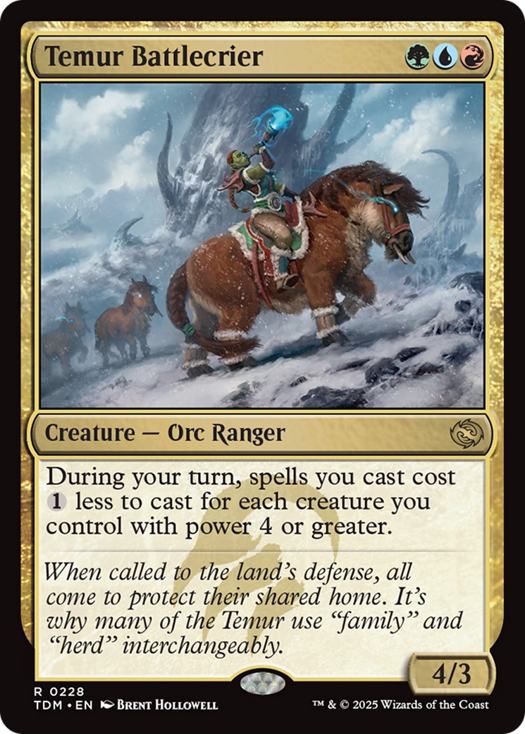 Temur Battlecrier - Rare Creature — Orc Ranger card from Tarkir: Dragonstorm