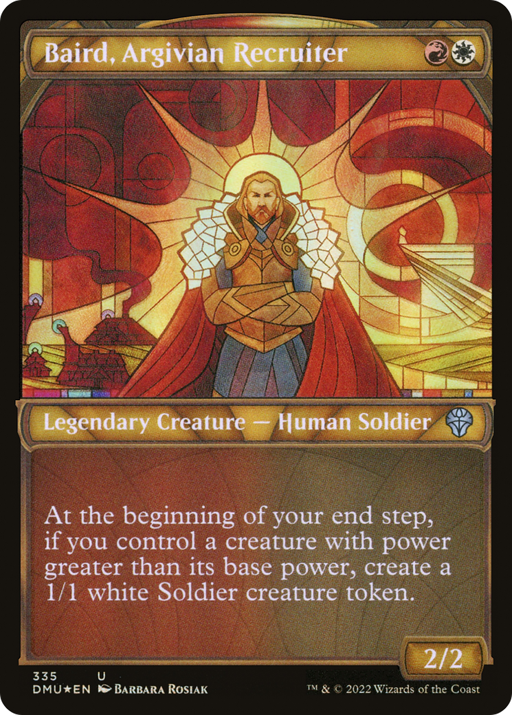 Baird, Argivian Recruiter - Uncommon Legendary Creature — Human Soldier card from Dominaria United