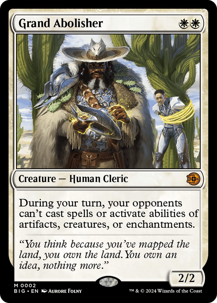 Grand Abolisher - Mythic Creature — Human Cleric card from The Big Score