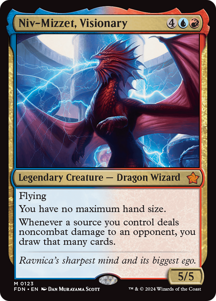 Niv-Mizzet, Visionary - Mythic Legendary Creature — Dragon Wizard card from Foundations