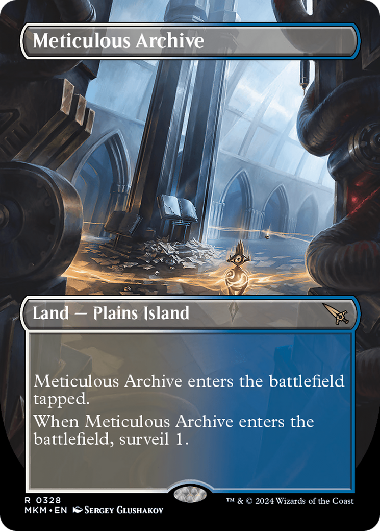 Meticulous Archive - Rare Land — Plains Island card from Murders at Karlov Manor