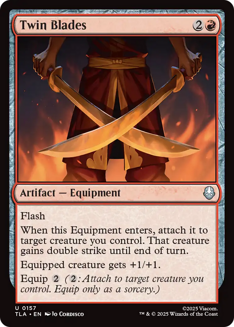 Twin Blades - Uncommon Artifact — Equipment card from Avatar: The Last Airbender