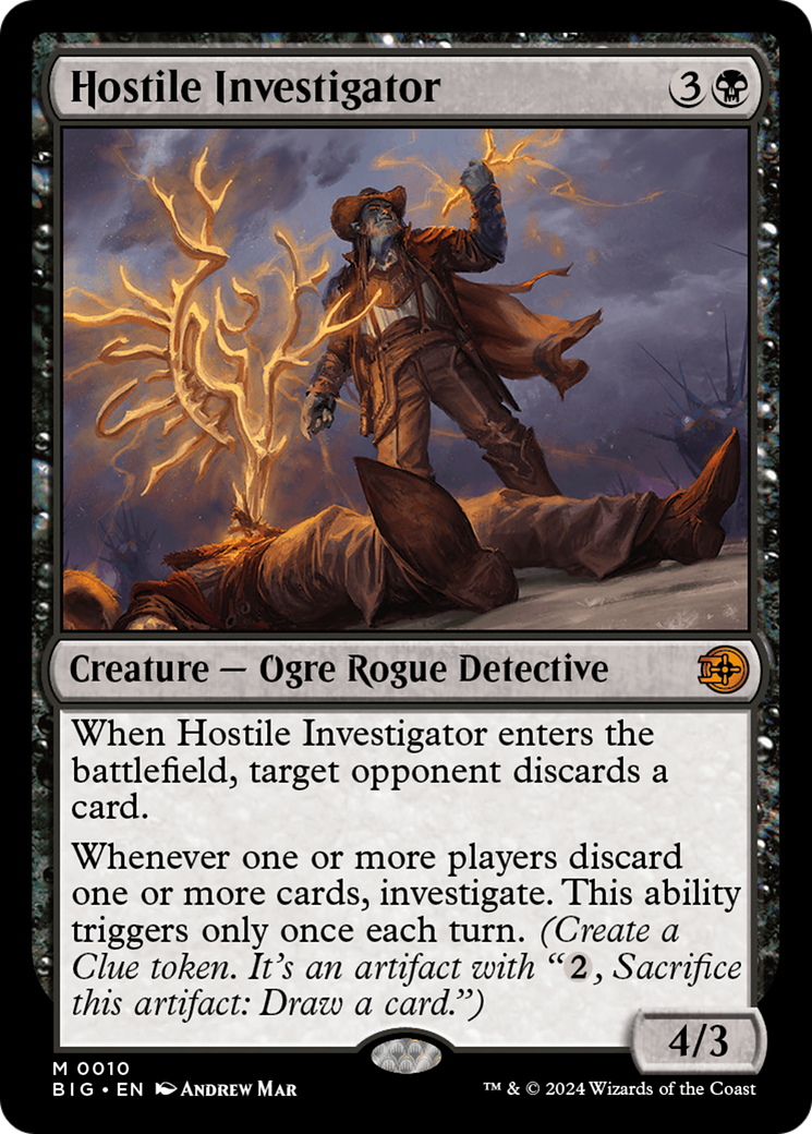 Hostile Investigator - Mythic Creature — Ogre Rogue Detective card from The Big Score