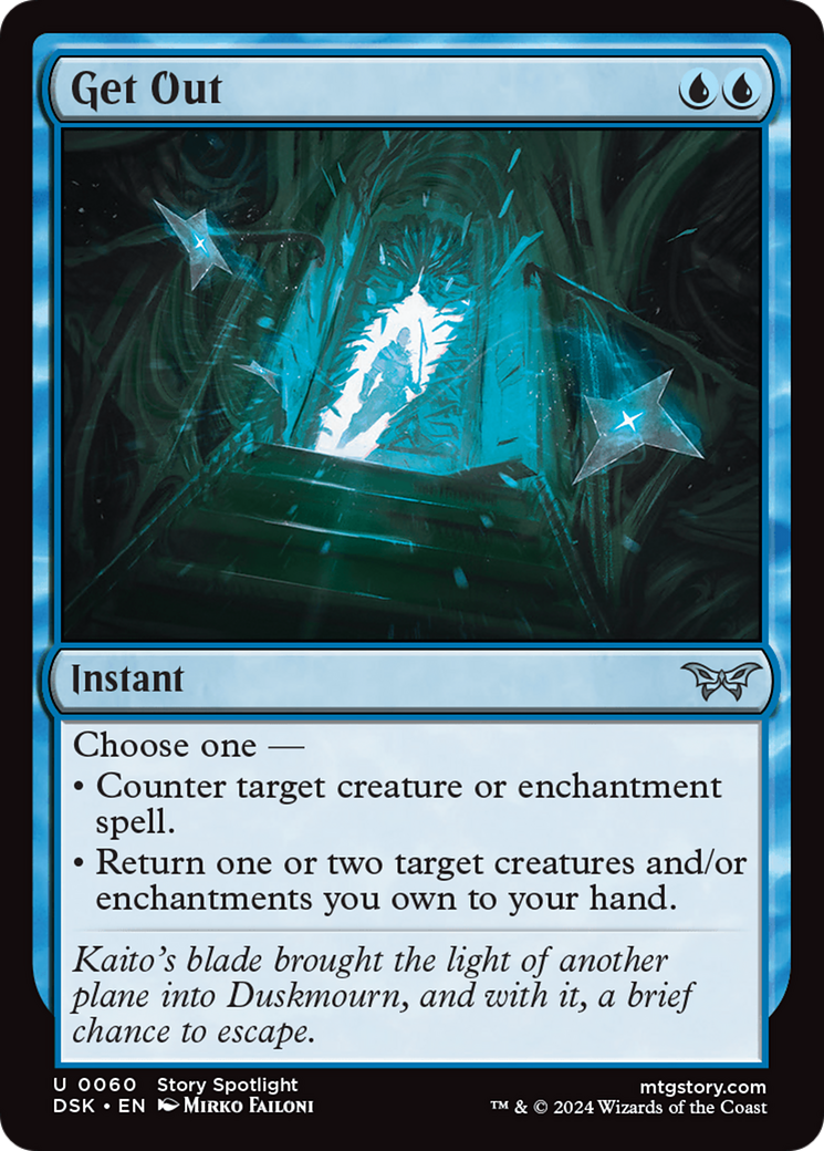 Get Out - Uncommon Instant card from Duskmourn: House of Horror
