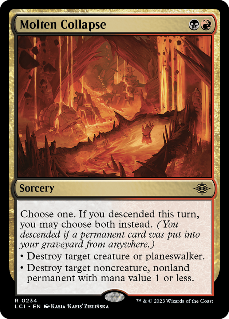 Molten Collapse - Rare Sorcery card from The Lost Caverns of Ixalan