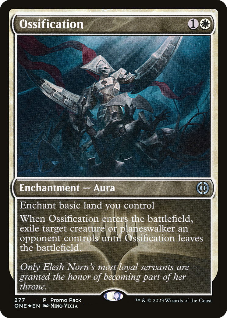 Ossification - Uncommon Enchantment — Aura card from Phyrexia: All Will Be One