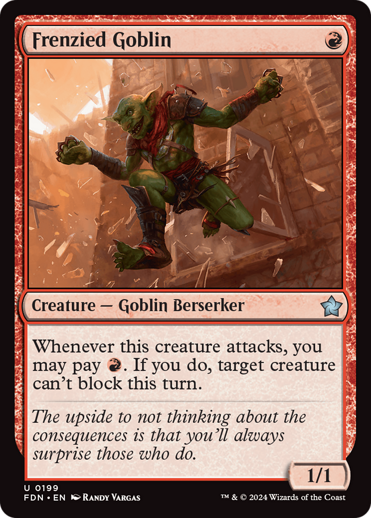 Frenzied Goblin - Uncommon Creature — Goblin Berserker card from Foundations