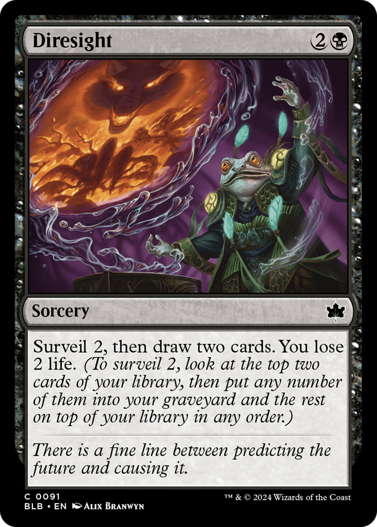 Diresight - Common Sorcery card from Bloomburrow