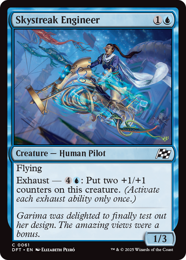 Skystreak Engineer - Common Creature — Human Pilot card from Aetherdrift