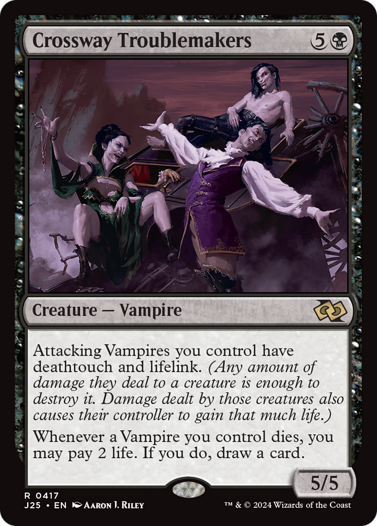 Crossway Troublemakers - Rare Creature — Vampire card from Foundations Jumpstart