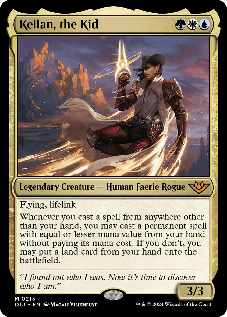 Kellan, the Kid - Mythic Legendary Creature — Human Faerie Rogue card from Outlaws of Thunder Junction