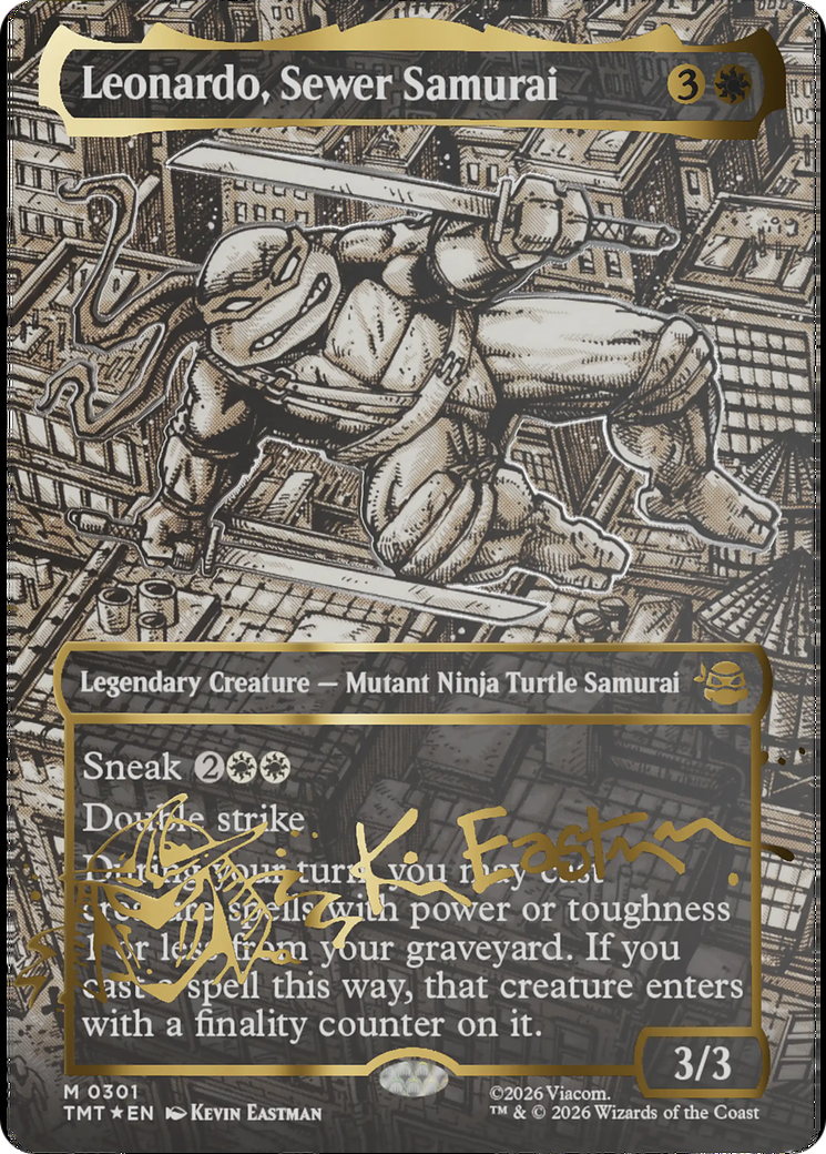 Leonardo, Sewer Samurai - Mythic Legendary Creature — Mutant Ninja Turtle Samurai card from Teenage Mutant Ninja Turtles