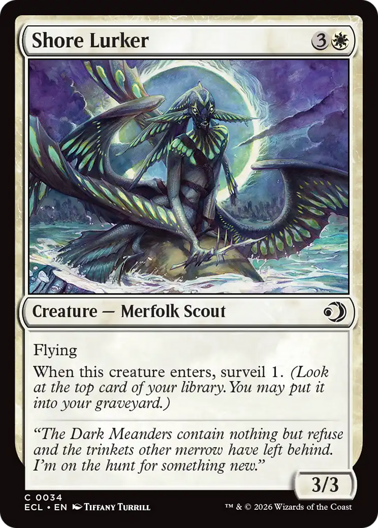 Shore Lurker - Common Creature — Merfolk Scout card from Lorwyn Eclipsed