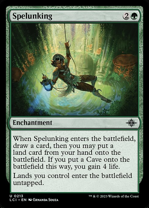 Spelunking - Uncommon card from The Lost Caverns of Ixalan