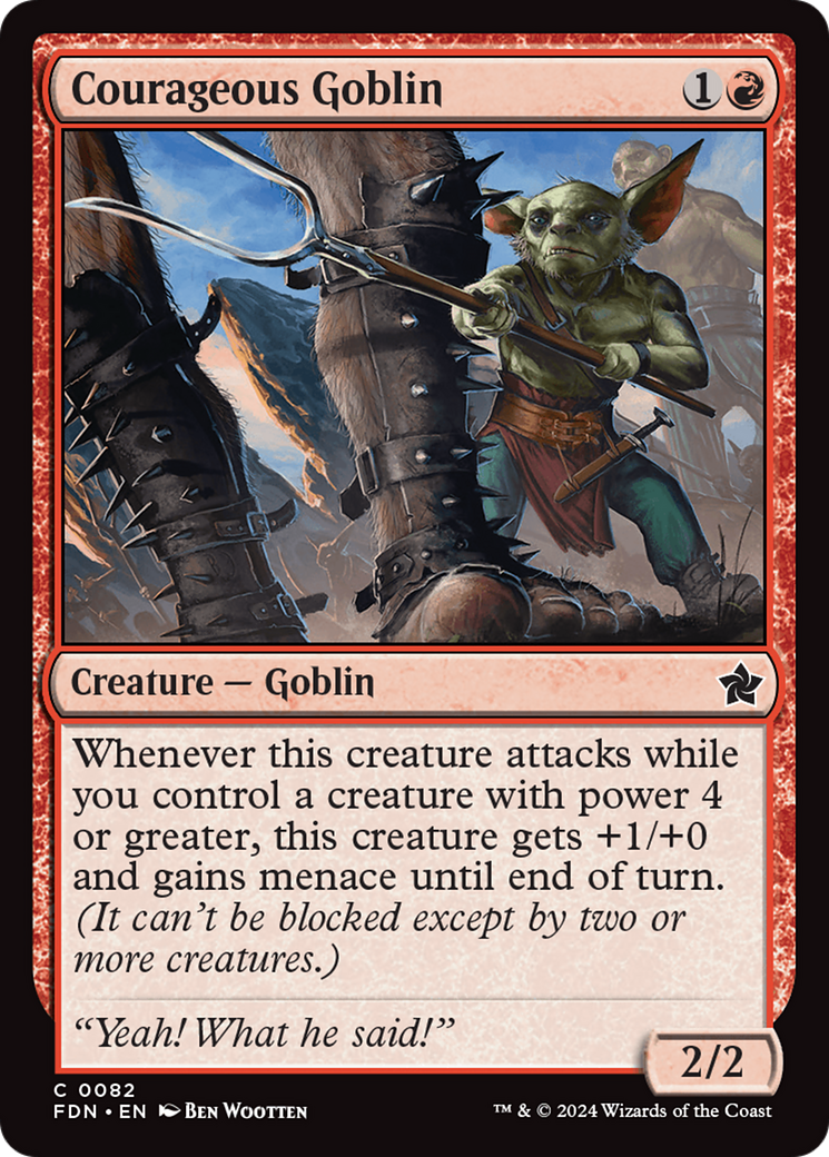Courageous Goblin - Common Creature — Goblin card from Foundations