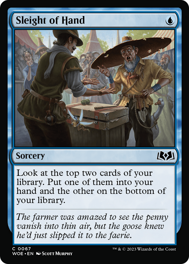 Sleight of Hand - Common Sorcery card from Wilds of Eldraine