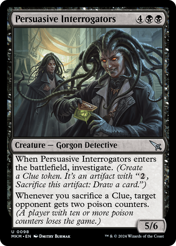 Persuasive Interrogators - Uncommon Creature — Gorgon Detective card from Murders at Karlov Manor
