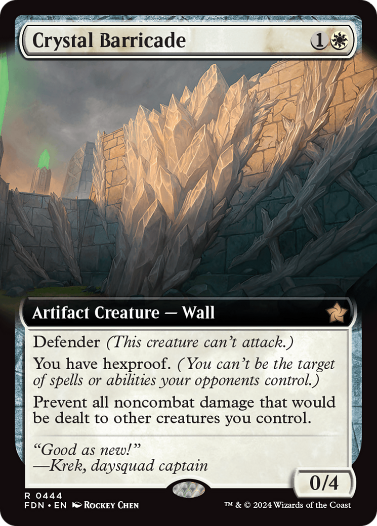 Crystal Barricade - Rare Artifact Creature — Wall card from Foundations