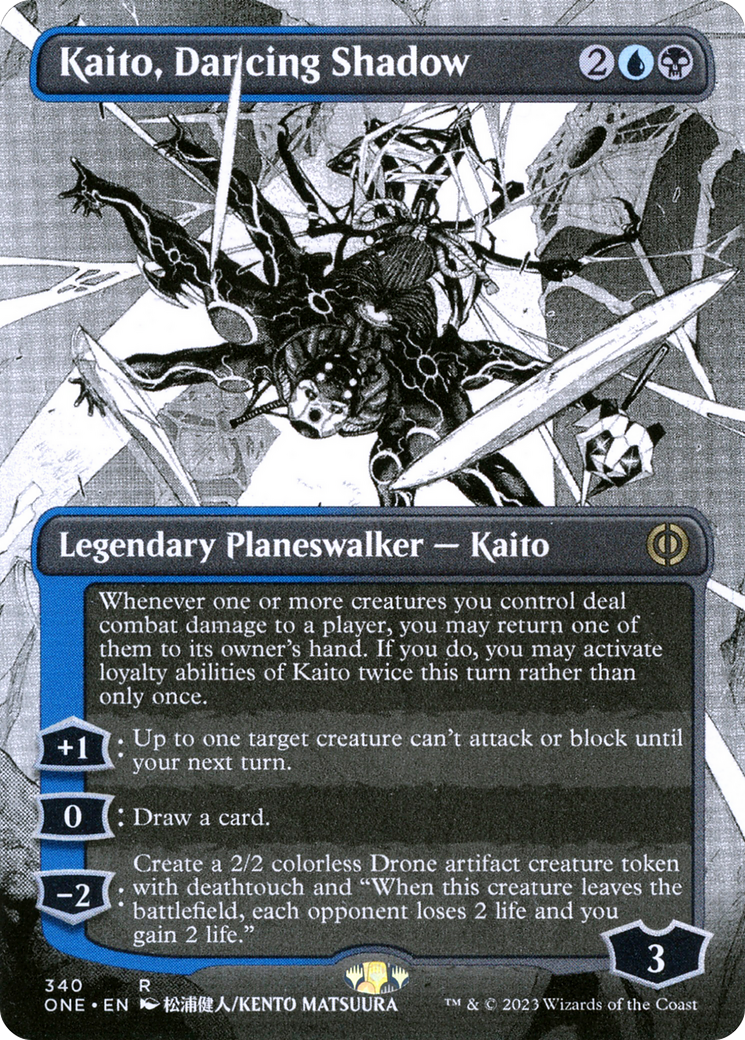 Kaito, Dancing Shadow - Rare Legendary Planeswalker — Kaito card from Phyrexia: All Will Be One