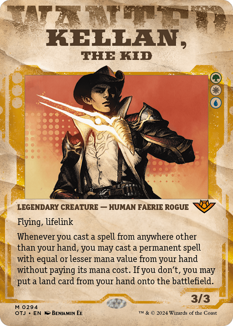 Kellan, the Kid - Mythic Legendary Creature — Human Faerie Rogue card from Outlaws of Thunder Junction