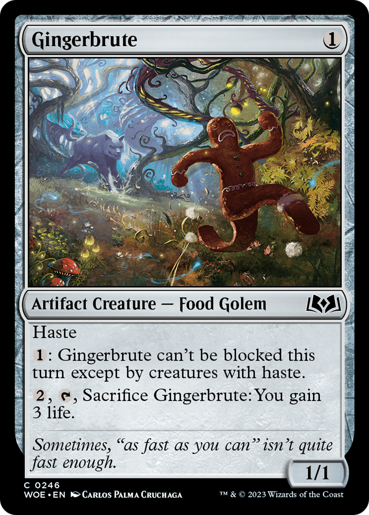 Gingerbrute - Common Artifact Creature — Food Golem card from Wilds of Eldraine