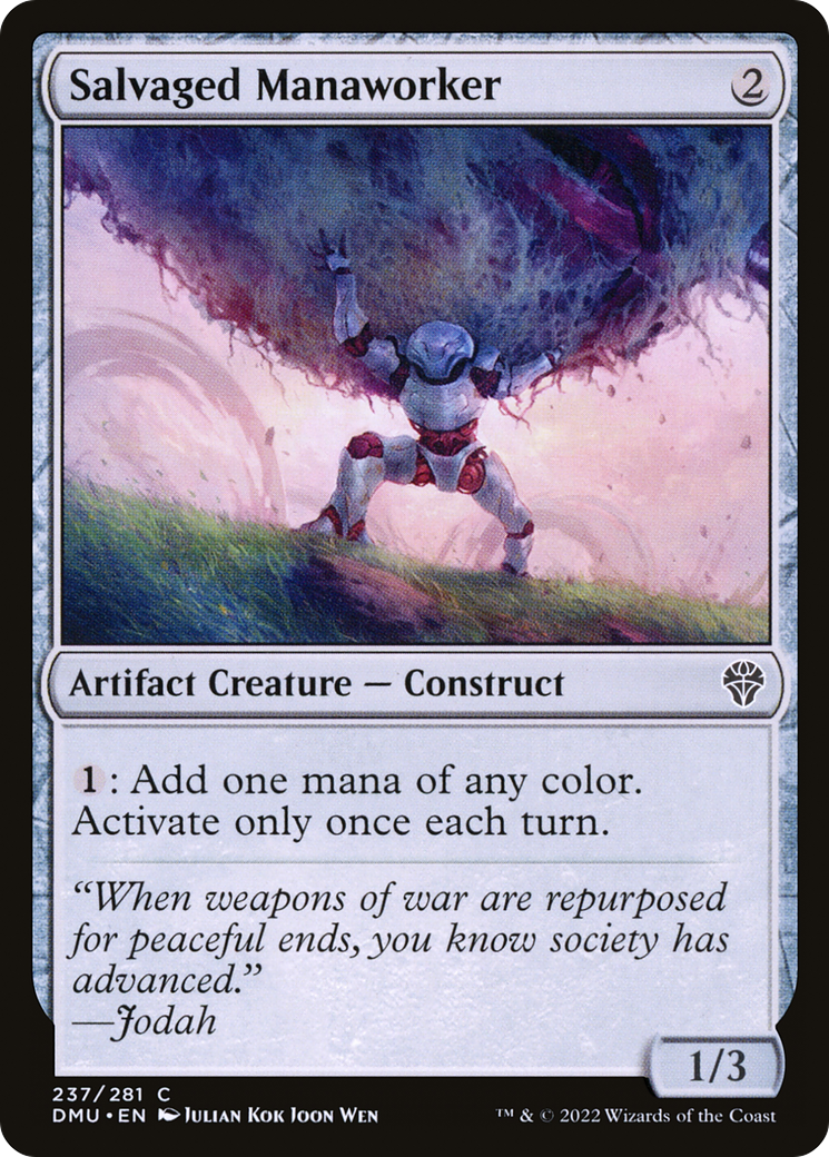 Salvaged Manaworker - Common Artifact Creature — Construct card from Dominaria United