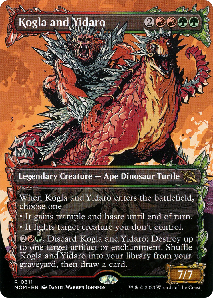 Kogla and Yidaro - Rare Legendary Creature — Ape Dinosaur Turtle card from March of the Machine