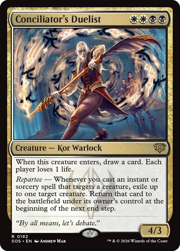 Conciliator's Duelist - Rare Creature — Kor Warlock card from Secrets of Strixhaven