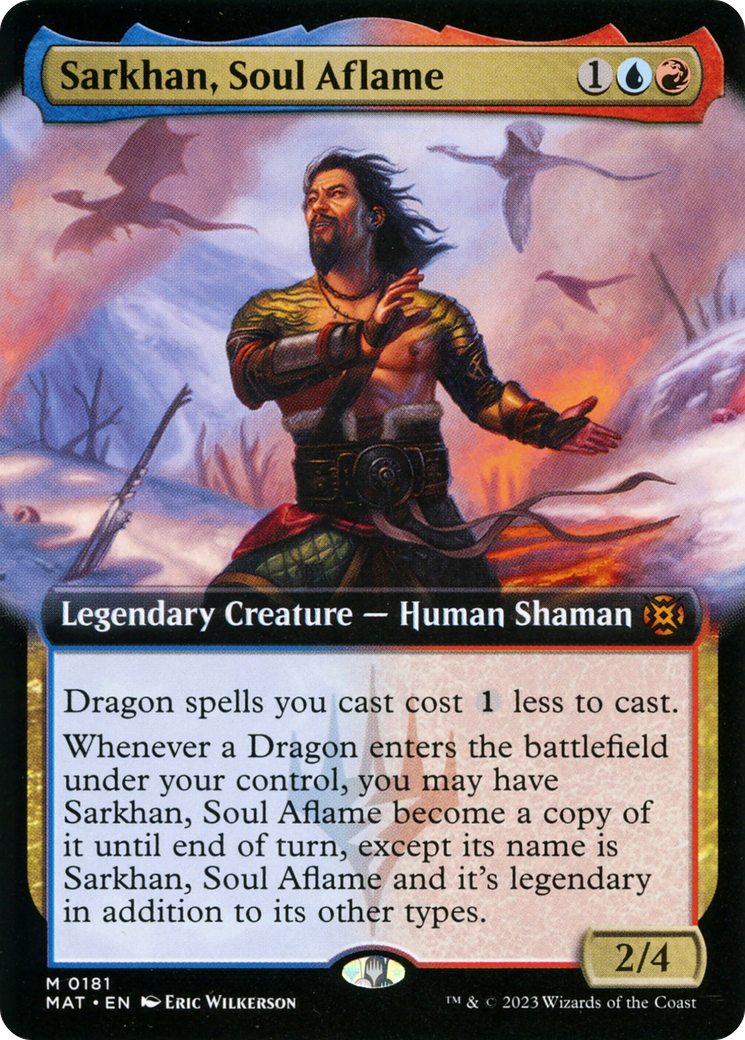 Sarkhan, Soul Aflame - Mythic Legendary Creature — Human Shaman card from March of the Machine: The Aftermath