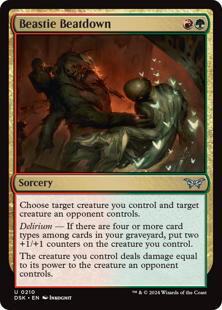 Beastie Beatdown - Uncommon Sorcery card from Duskmourn: House of Horror