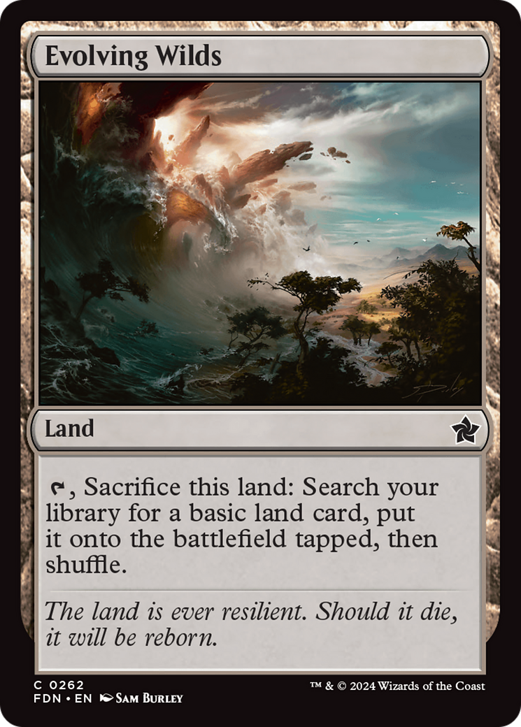 Evolving Wilds - Land used in Simic main decks