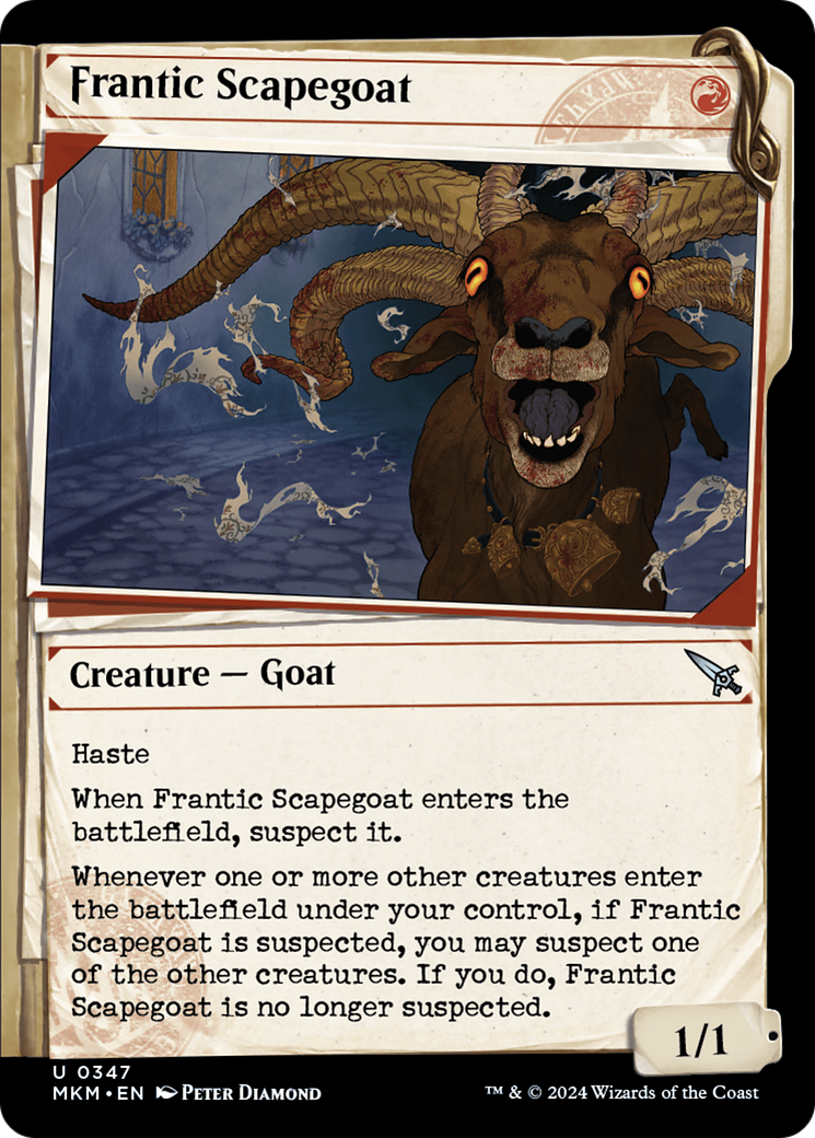 Frantic Scapegoat - Uncommon Creature — Goat card from Murders at Karlov Manor