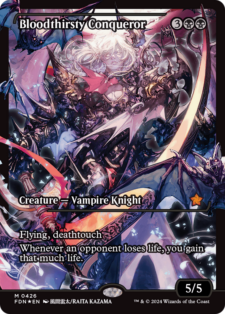 Bloodthirsty Conqueror - Mythic Creature — Vampire Knight card from Foundations