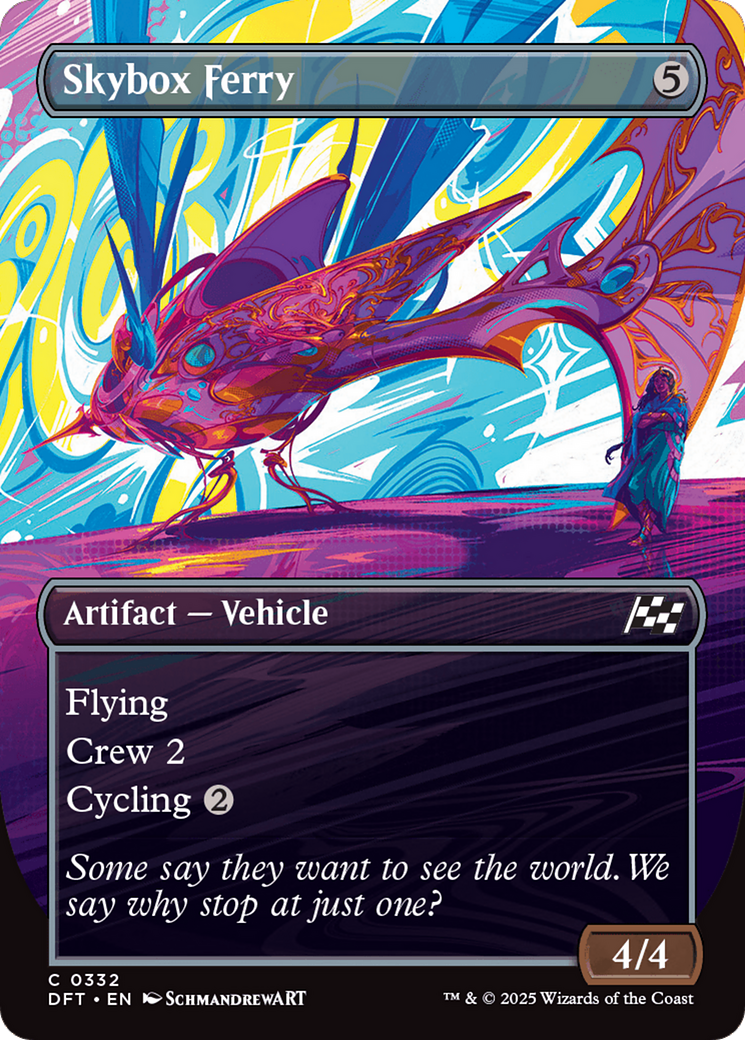 Skybox Ferry - Common Artifact — Vehicle card from Aetherdrift