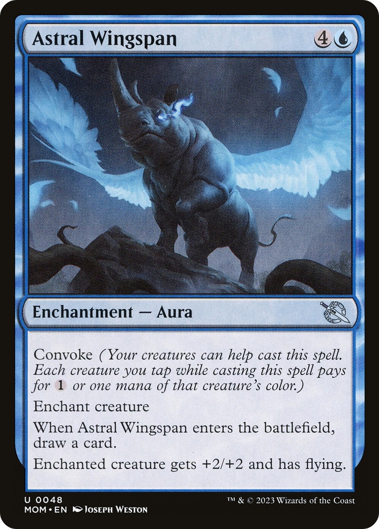 Astral Wingspan - Uncommon Enchantment — Aura card from March of the Machine