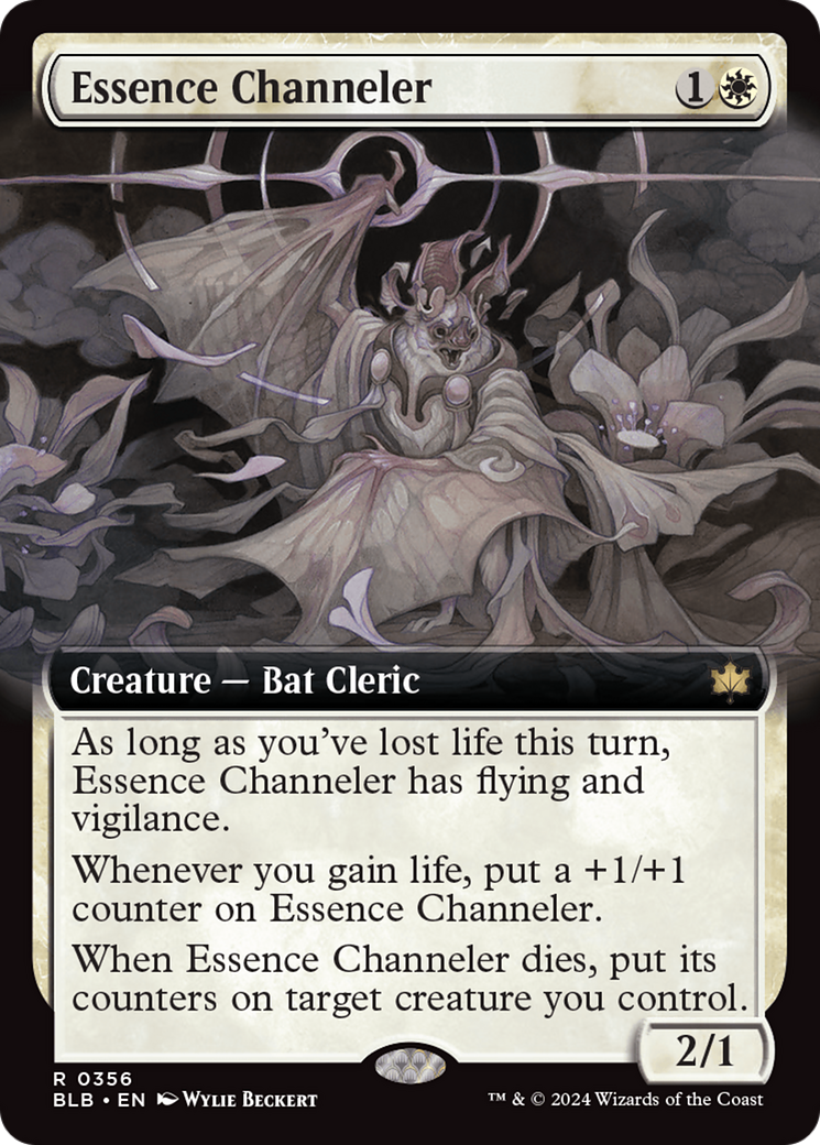 Essence Channeler - Rare Creature — Bat Cleric card from Bloomburrow