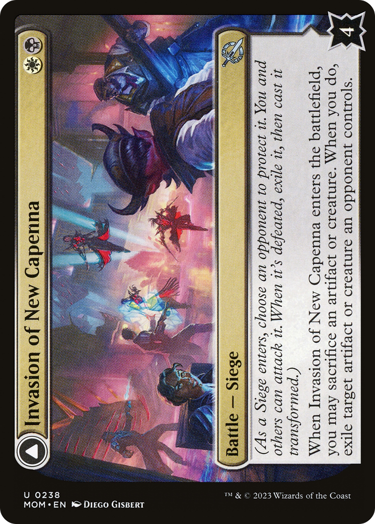 Invasion of New Capenna // Holy Frazzle-Cannon - Uncommon Battle — Siege card from March of the Machine