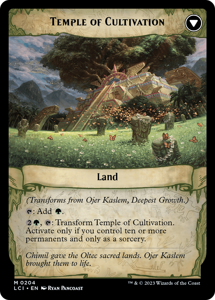 Back face of Ojer Kaslem, Deepest Growth // Temple of Cultivation - Legendary Creature — God card