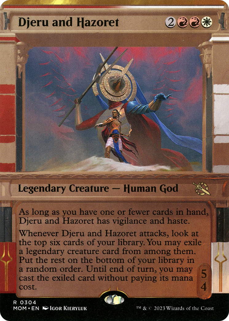 Djeru and Hazoret - Rare Legendary Creature — Human God card from March of the Machine