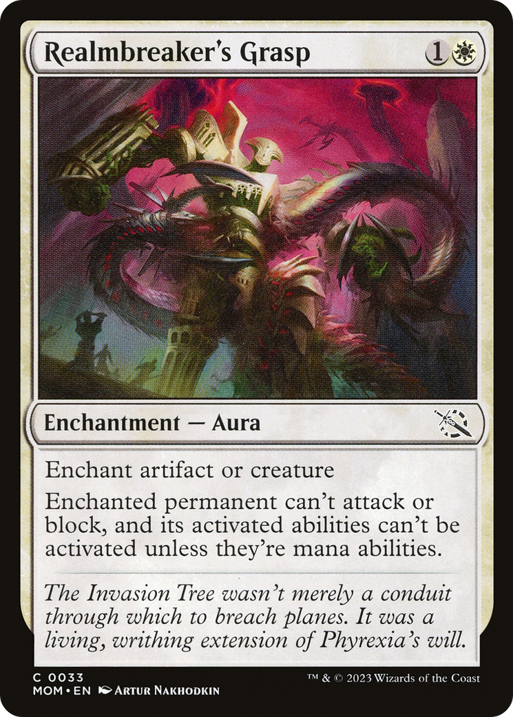 Realmbreaker's Grasp - Common Enchantment — Aura card from March of the Machine