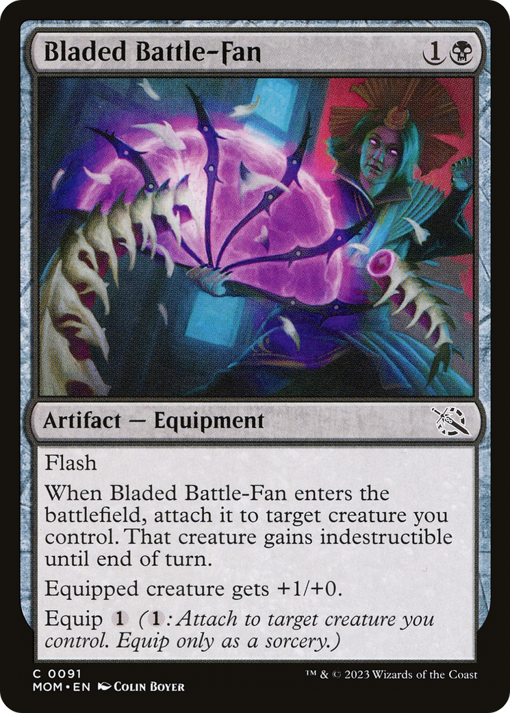 Bladed Battle-Fan - Common Artifact — Equipment card from March of the Machine