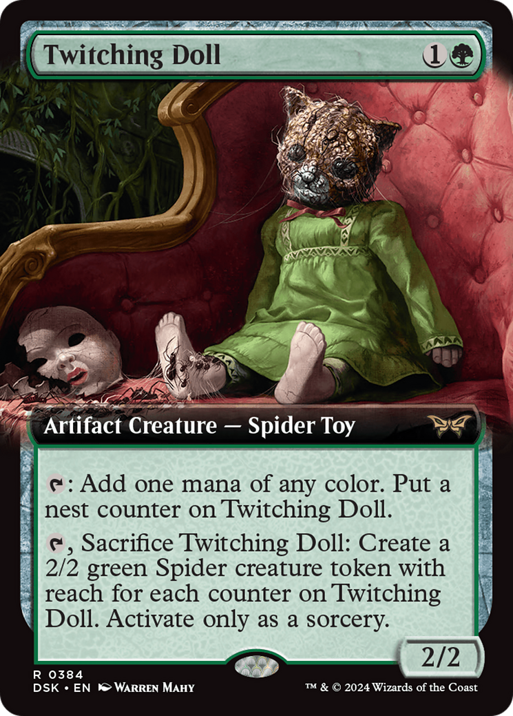 Twitching Doll - Rare Artifact Creature — Spider Toy card from Duskmourn: House of Horror