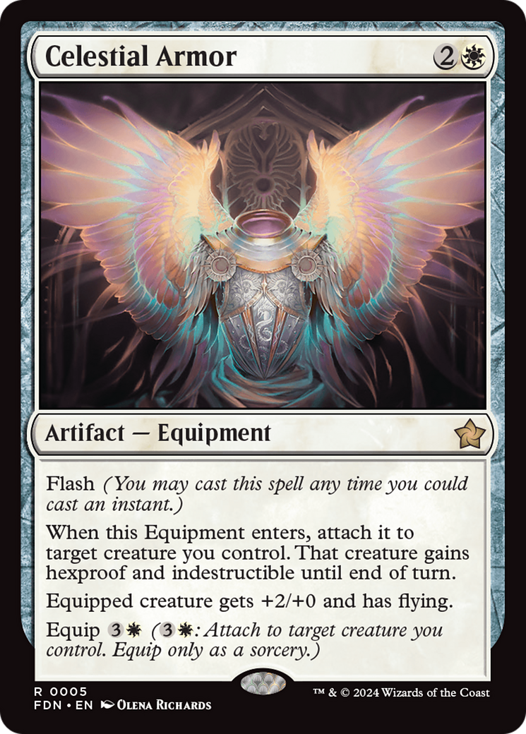 Celestial Armor - Rare Artifact — Equipment card from Foundations