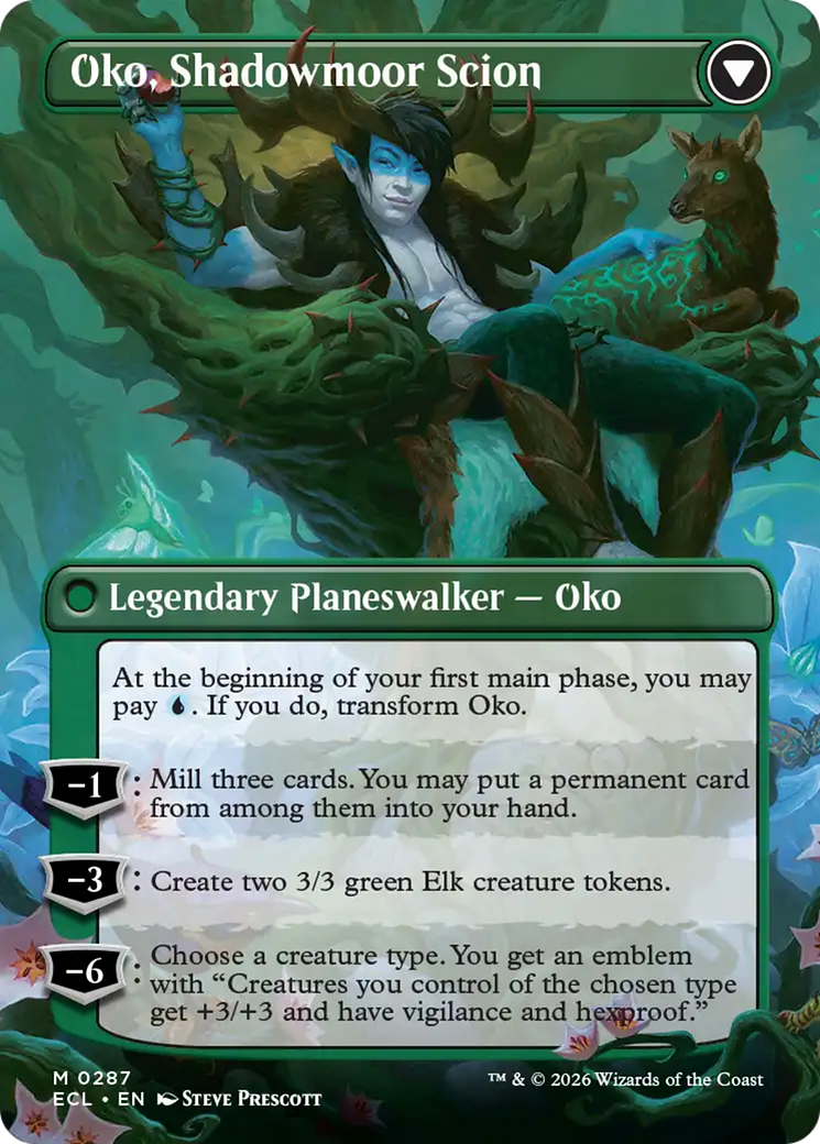 Back face of Oko, Lorwyn Liege // Oko, Shadowmoor Scion - Legendary Planeswalker — Oko card