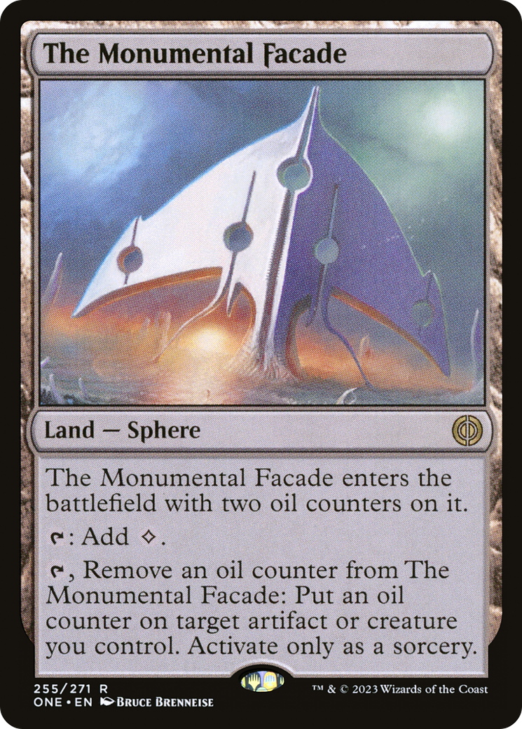 The Monumental Facade - Rare Land card from ONE