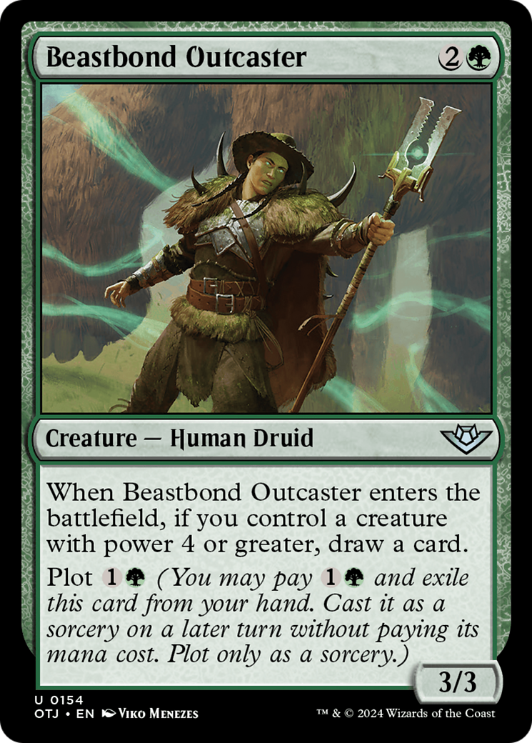 Beastbond Outcaster - Uncommon Creature — Human Druid card from Outlaws of Thunder Junction