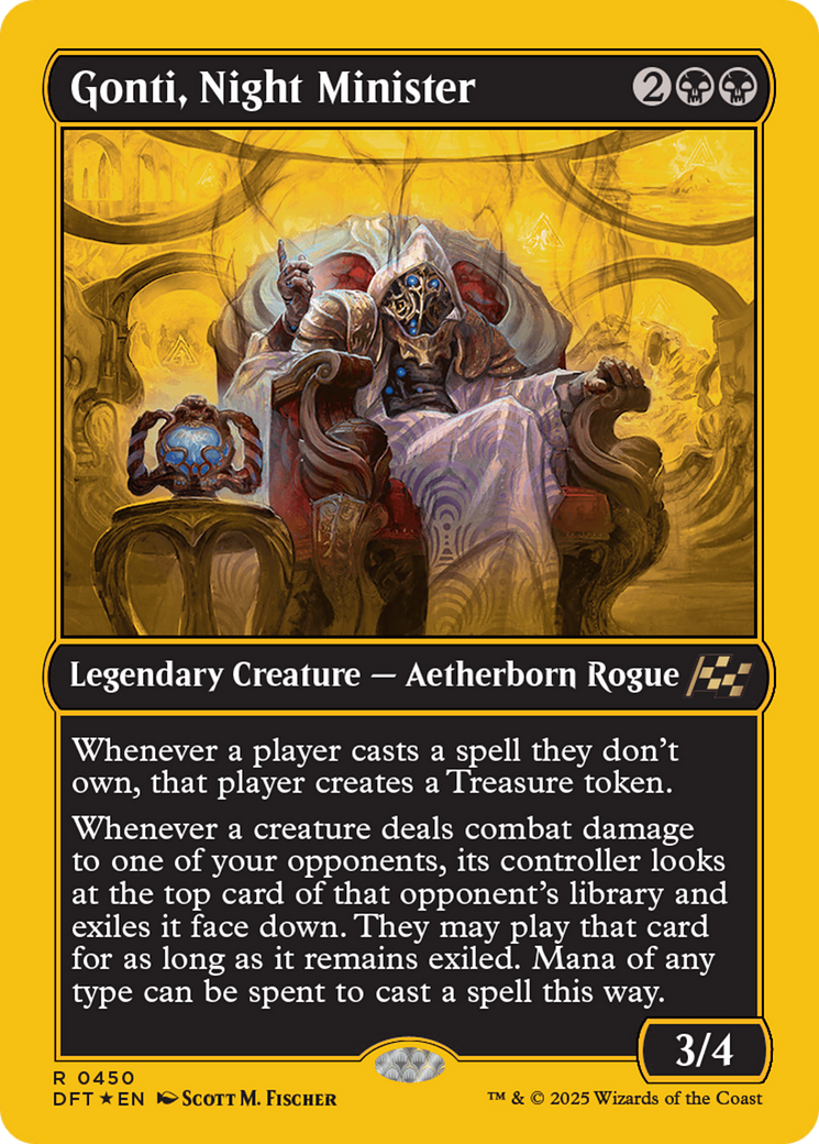Gonti, Night Minister - Rare Legendary Creature — Aetherborn Rogue card from Aetherdrift