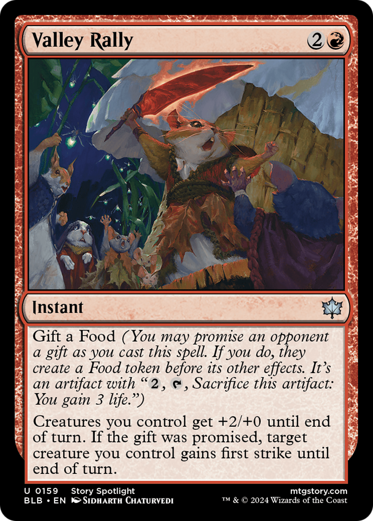 Valley Rally - Uncommon Instant card from Bloomburrow